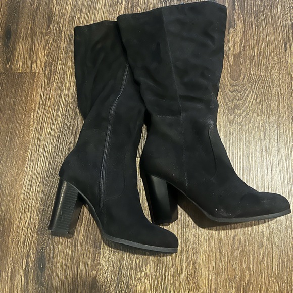 INC International Concepts Black Heels AND knee boots - Picture 3 of 6